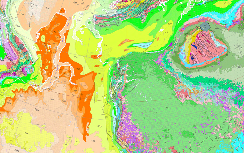 Illustration for article titled Your New Desktop Wallpaper: A Fetching Geological Map Of The Arctic